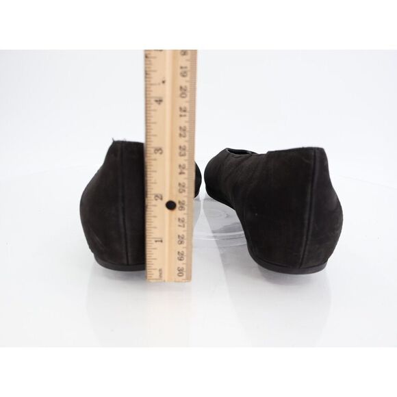 Eileen Fisher Womens Una Hidden Wedge Ballet Flats Size 8 Black Suede Round Toe - Picture 9 of 13